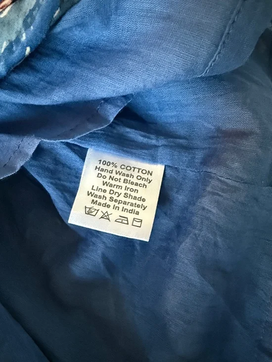 Clara The Label Blue Floral Long-Sleeve Mini Dress L New - Picture 7 of 7